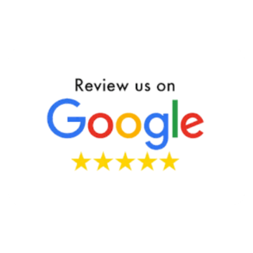 Review us on Google five star rating graphic